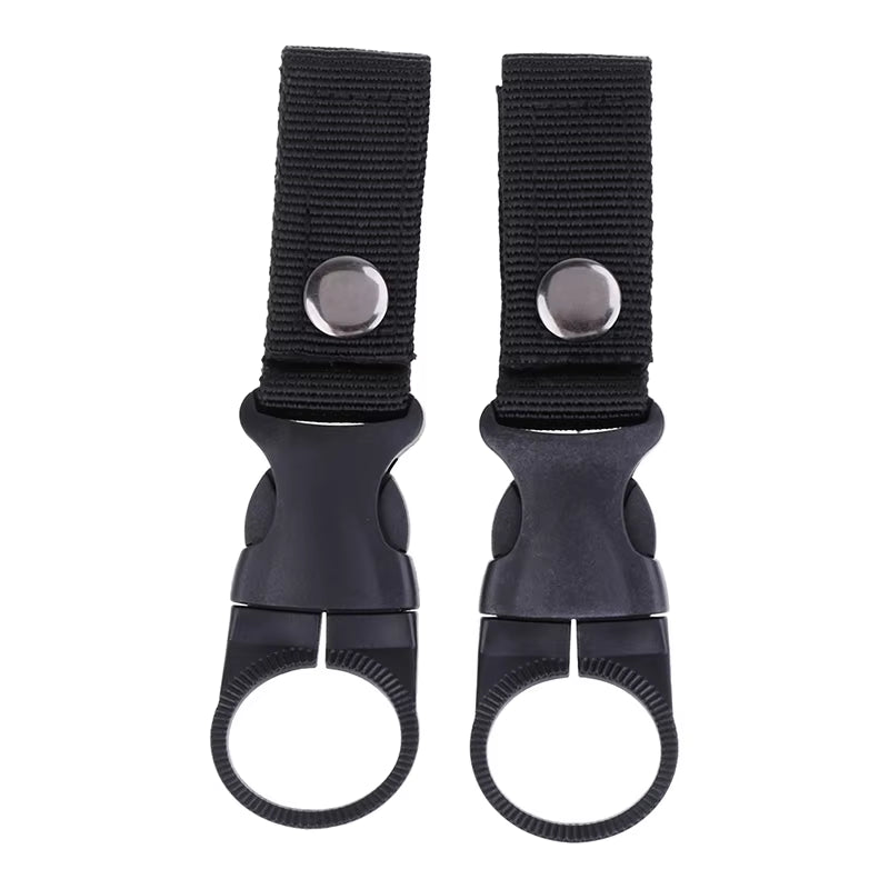 2Pcs Water Bottle Holder Climbing Carabiner Belt Backpack Hanger Hooks Clip Multifunction Water Bottle Nylon Webbing Buckle Hook